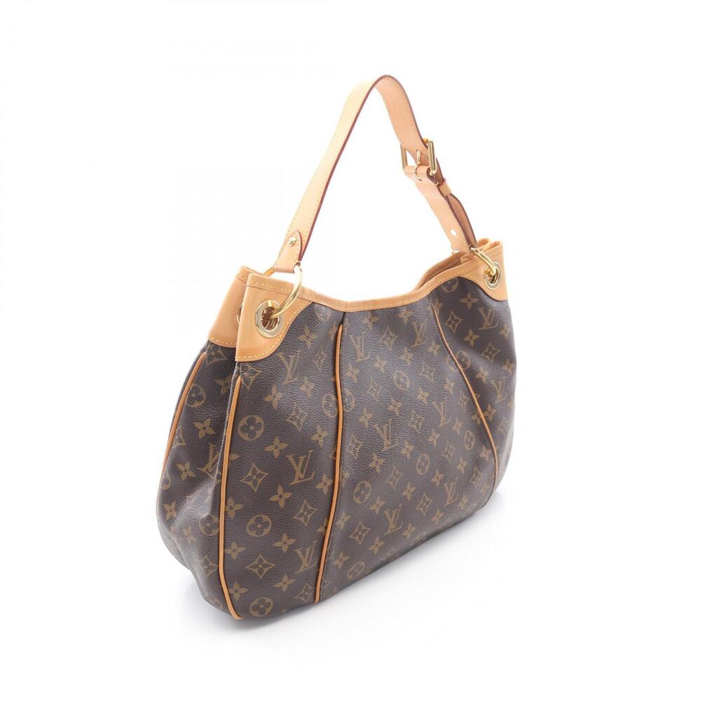 Louis Vuitton Galliera Monogram Shoulder Bag Canvas Leather Brown